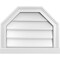 Ekena Millwork Octagonal Top Surface Mount PVC Gable Vent w/ 2"W x 2"P Brickmould Sill Frame, 20"W x 16"H GVPOT20X1603SN - alternate 1